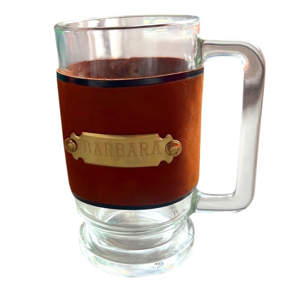 Vintage Large Glass & Leather‎ Wrap 